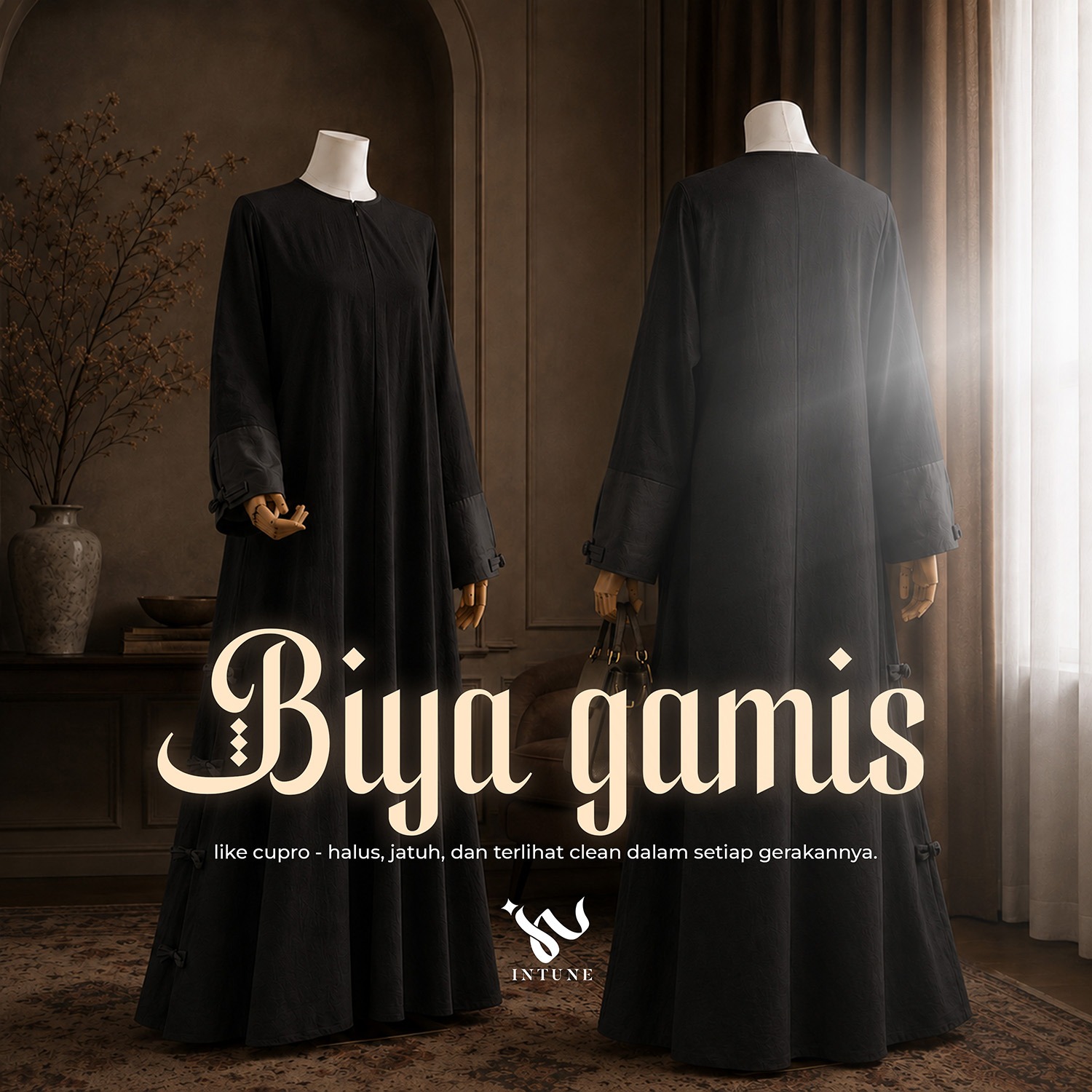 INTUNE HIJAB BIYA GAMIS SOFT SUEDE CUPROLOOK