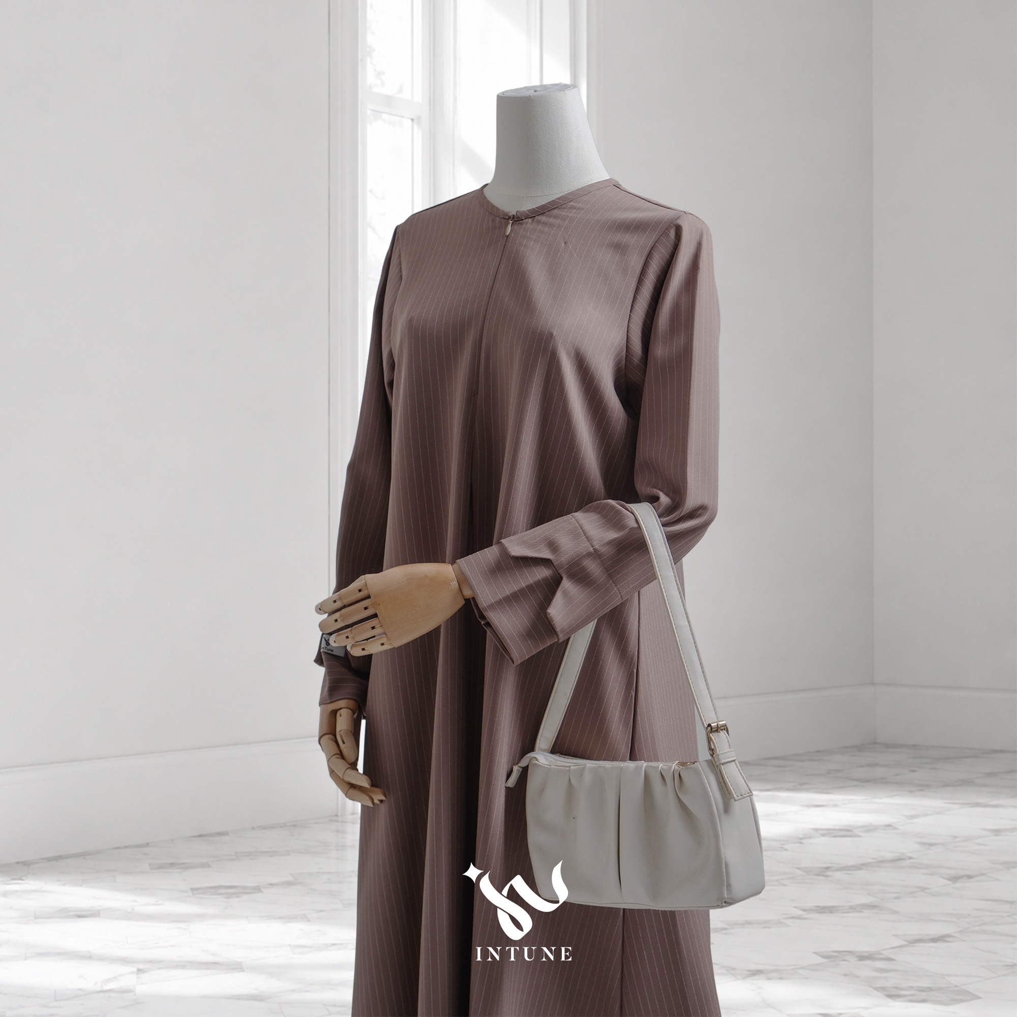 INTUNE HIJAB HAIFA GAMIS STRIPE DRESS SALUR 