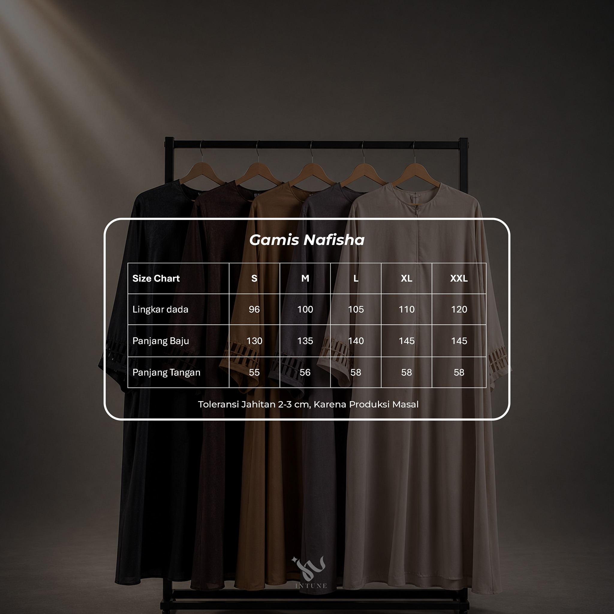 Intune Hijab Nafisha Gamis Golden Crush Abaya Umroh Haji Simple Elegan Dan Nyaman