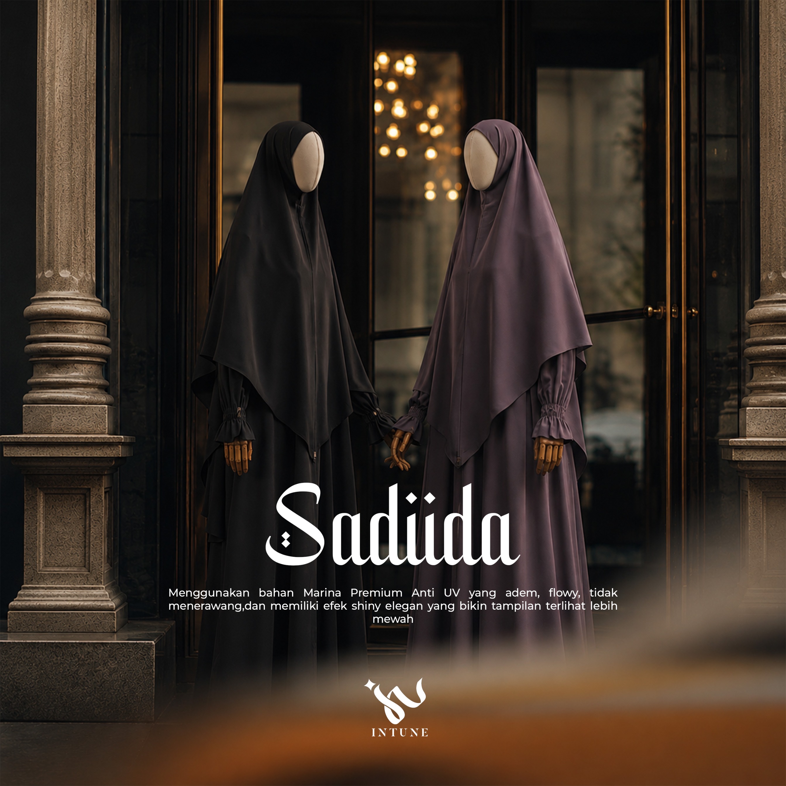 Intune Hijab Khimar Sadiida Marina Anti Uv Nyaman Ringan Simple Dan Elegan