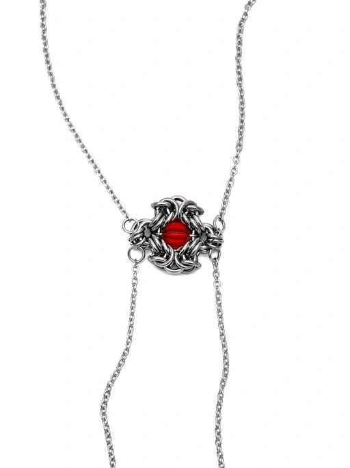 Image of BOLO 2.0 RED BEAD NECKLACE