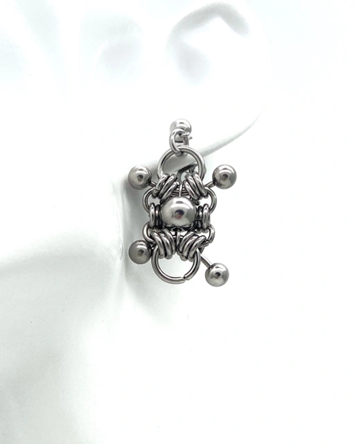 Image of CRUSH EARRING STAINLESS STEEL BEAD