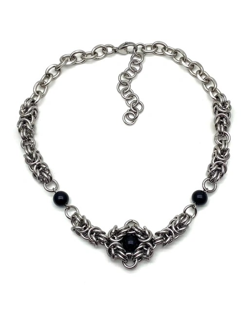 Image of ANX BLACK ONYX NECKLACE