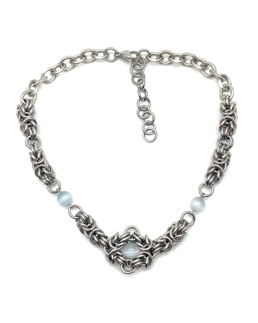 Image of ANX WHITE CATEYE NECKLACE