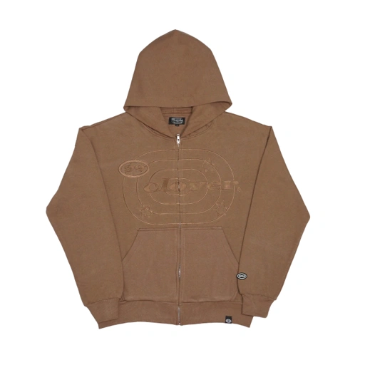 Image of "EASY" ZIP-UP BROWN