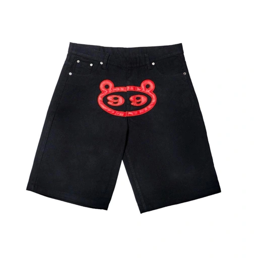 Image of "CHOCO" JORTS BLACK/RED 