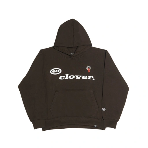Image of "FEELING LUCKY" OVERSIZED HOODIE BROWN