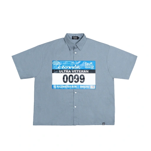 Image of "MARATHON" OVERSIZED BUTTON UP GREY 
