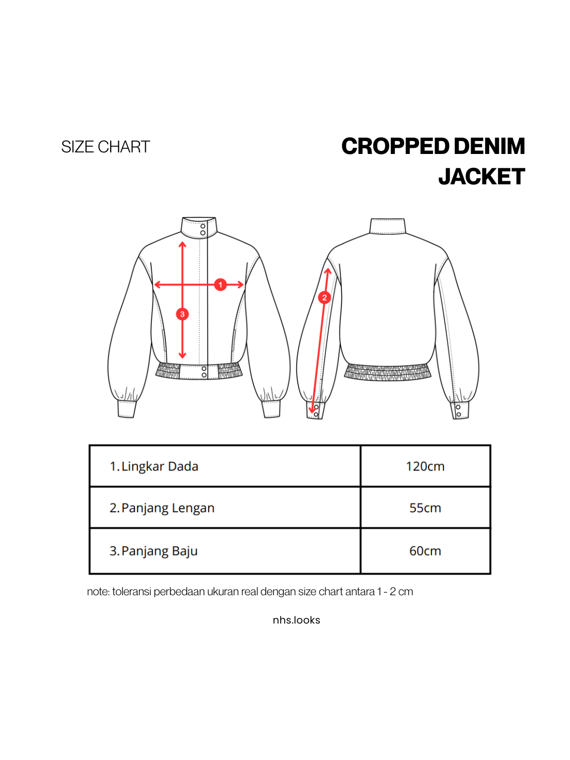 NHS.LOOKS - Cropped Denim Jacket