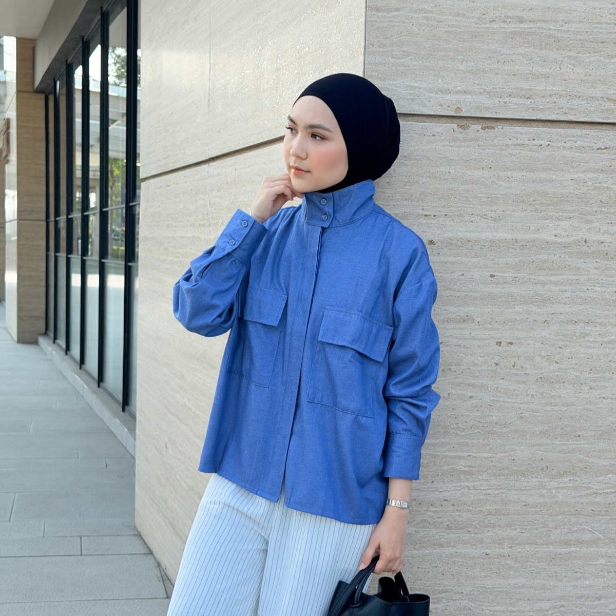 NHS.LOOKS - Denim Pocket Shirt