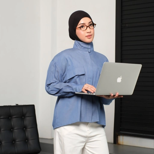 NHS.LOOKS - Denim Pocket Shirt