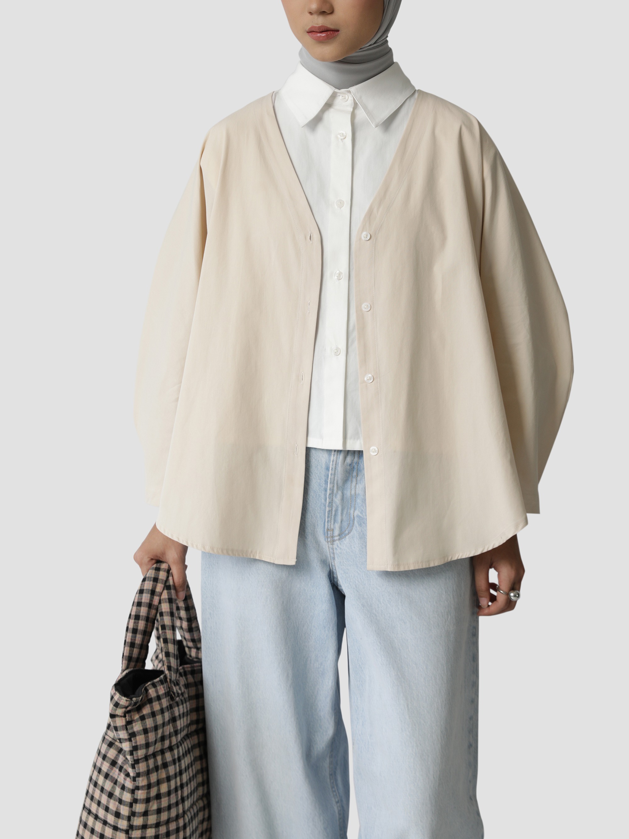 SALE Sabamodest Poplin V Shirt
