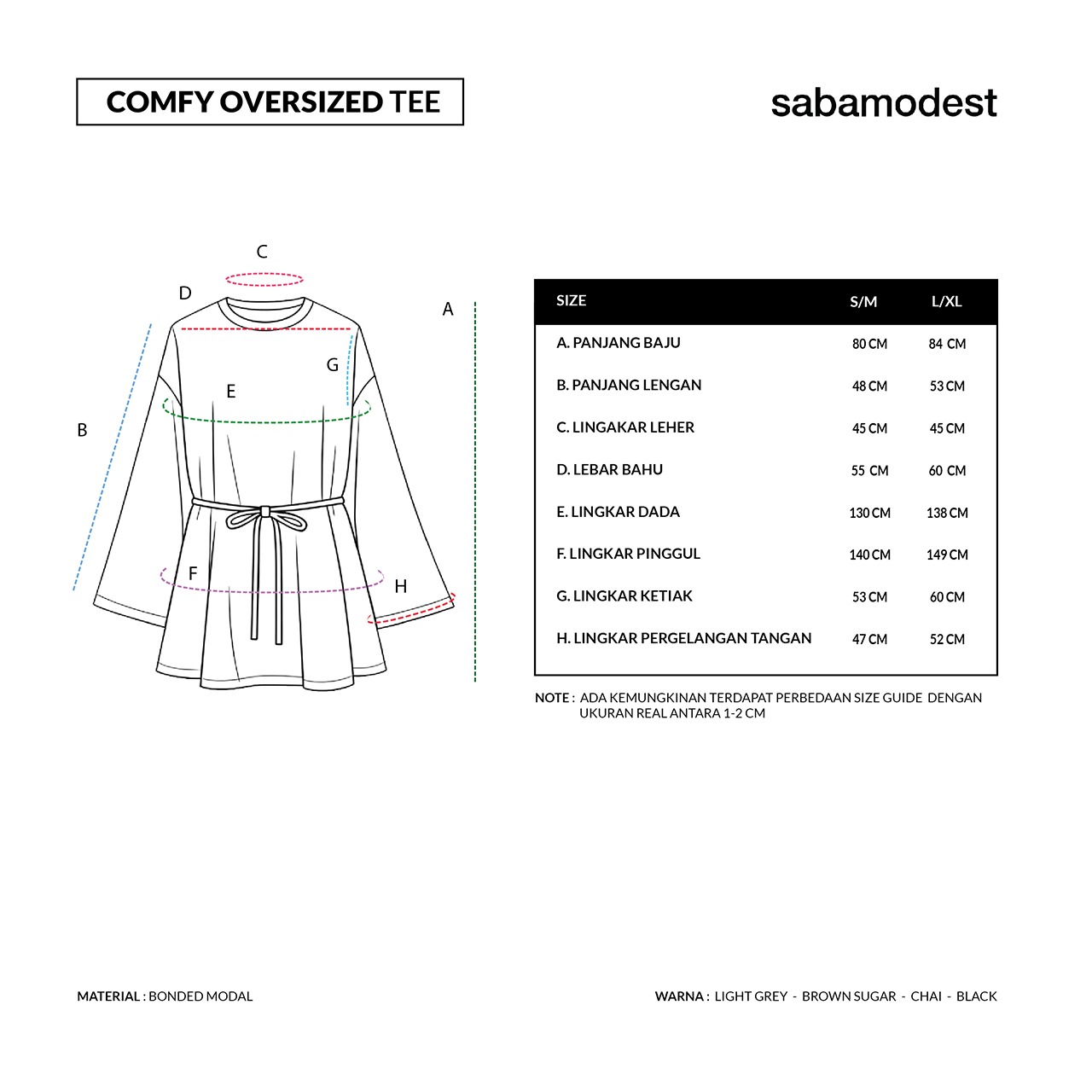 Sabamodest Comfy Oversized Tee