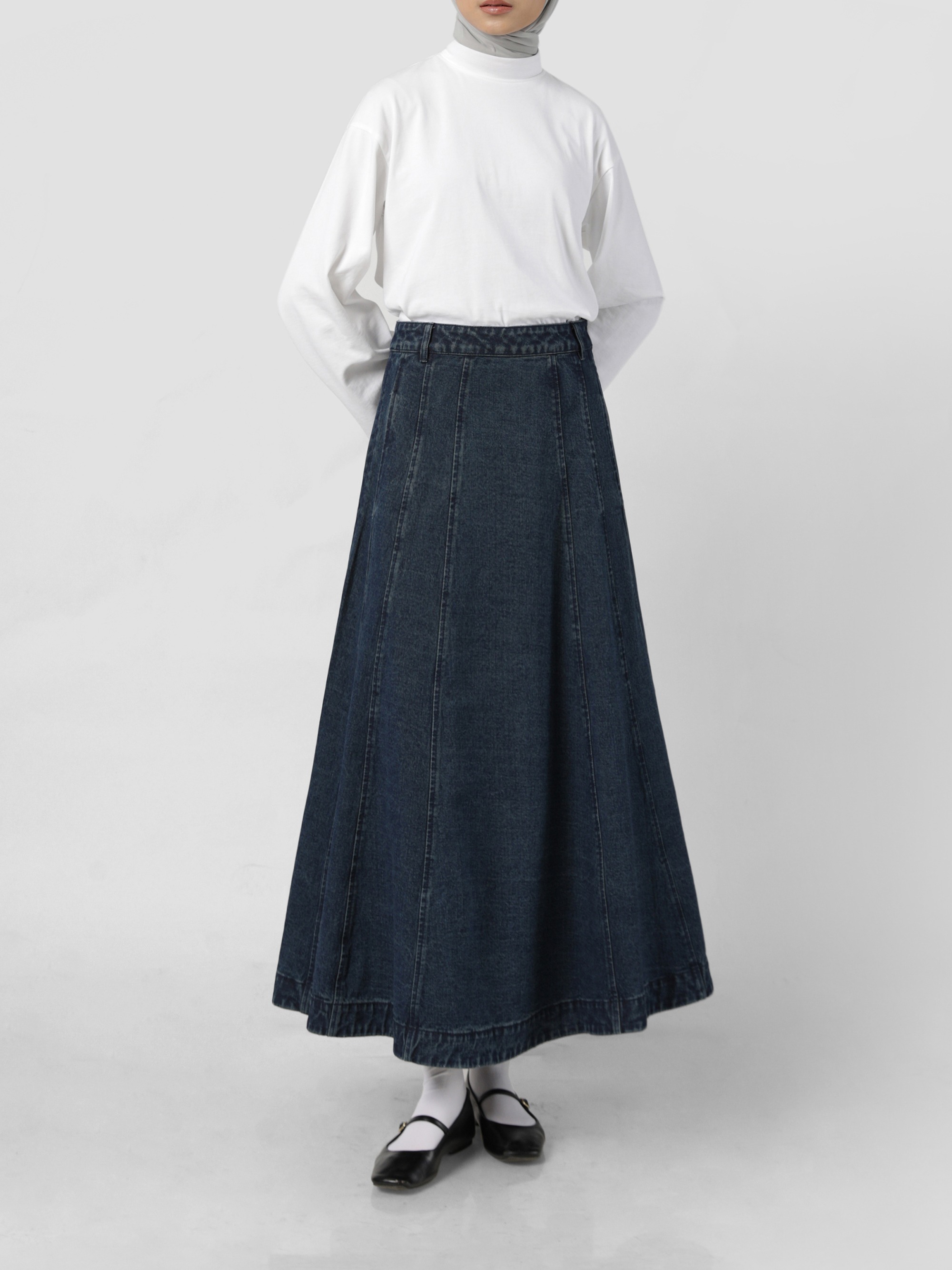 Sabamodest Denim Maxi Skirt