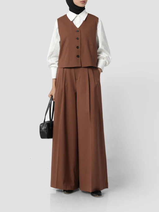 Image of Sabamodest Wide Leg Trousers Caramel