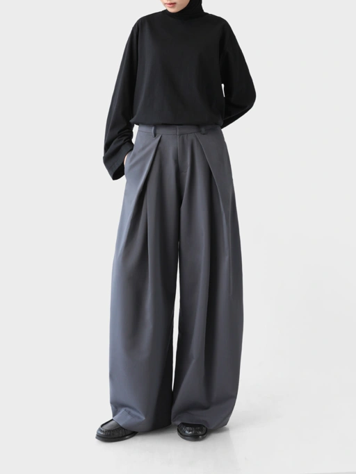 Sabamodest Pleated Barrel Trousers