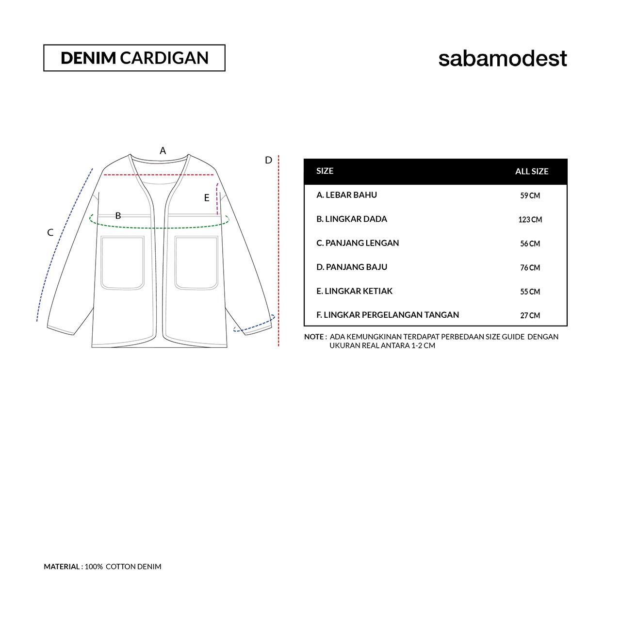 Sabamodest Denim Cardigan