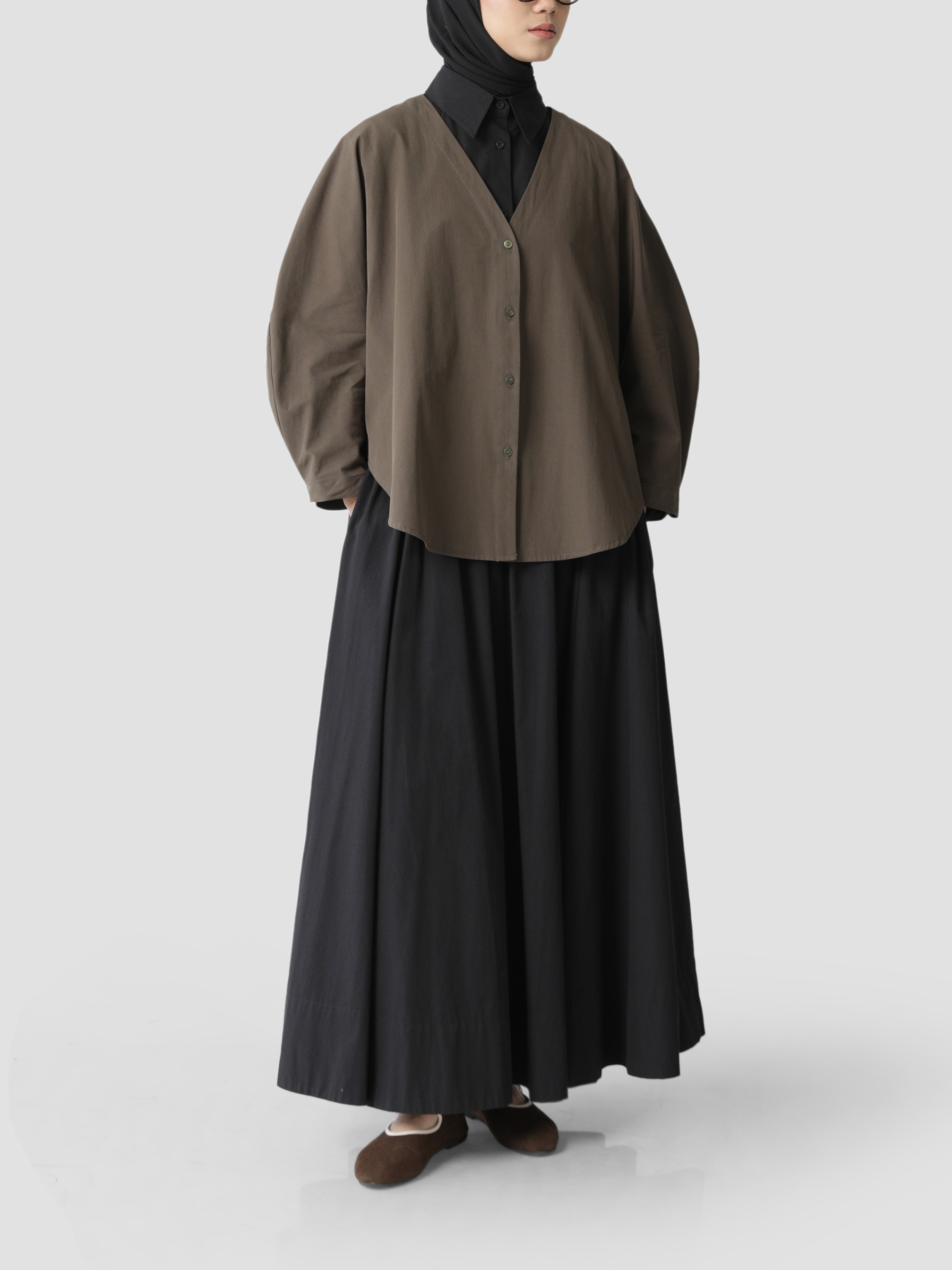SALE Sabamodest Poplin V Shirt