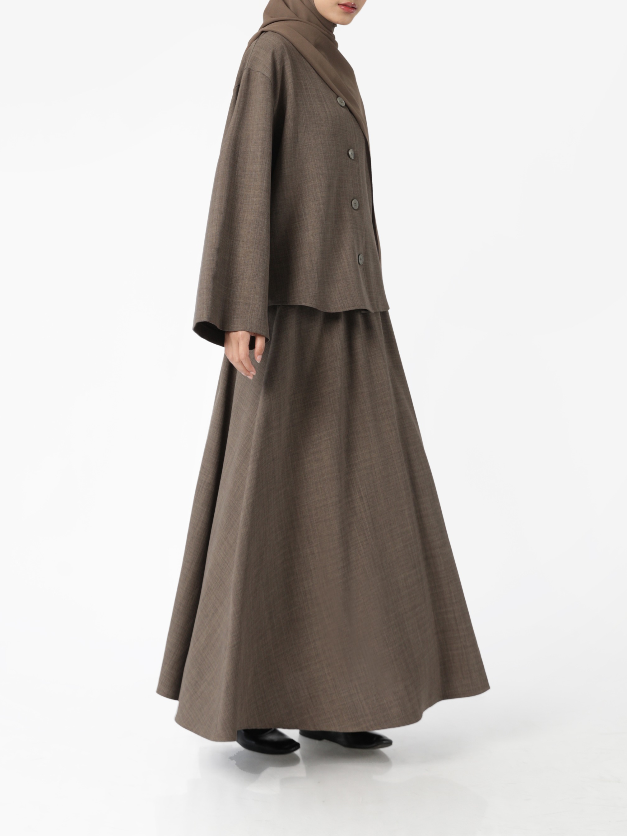 Sabamodest Button Loose Shirt & Flowing Skirt