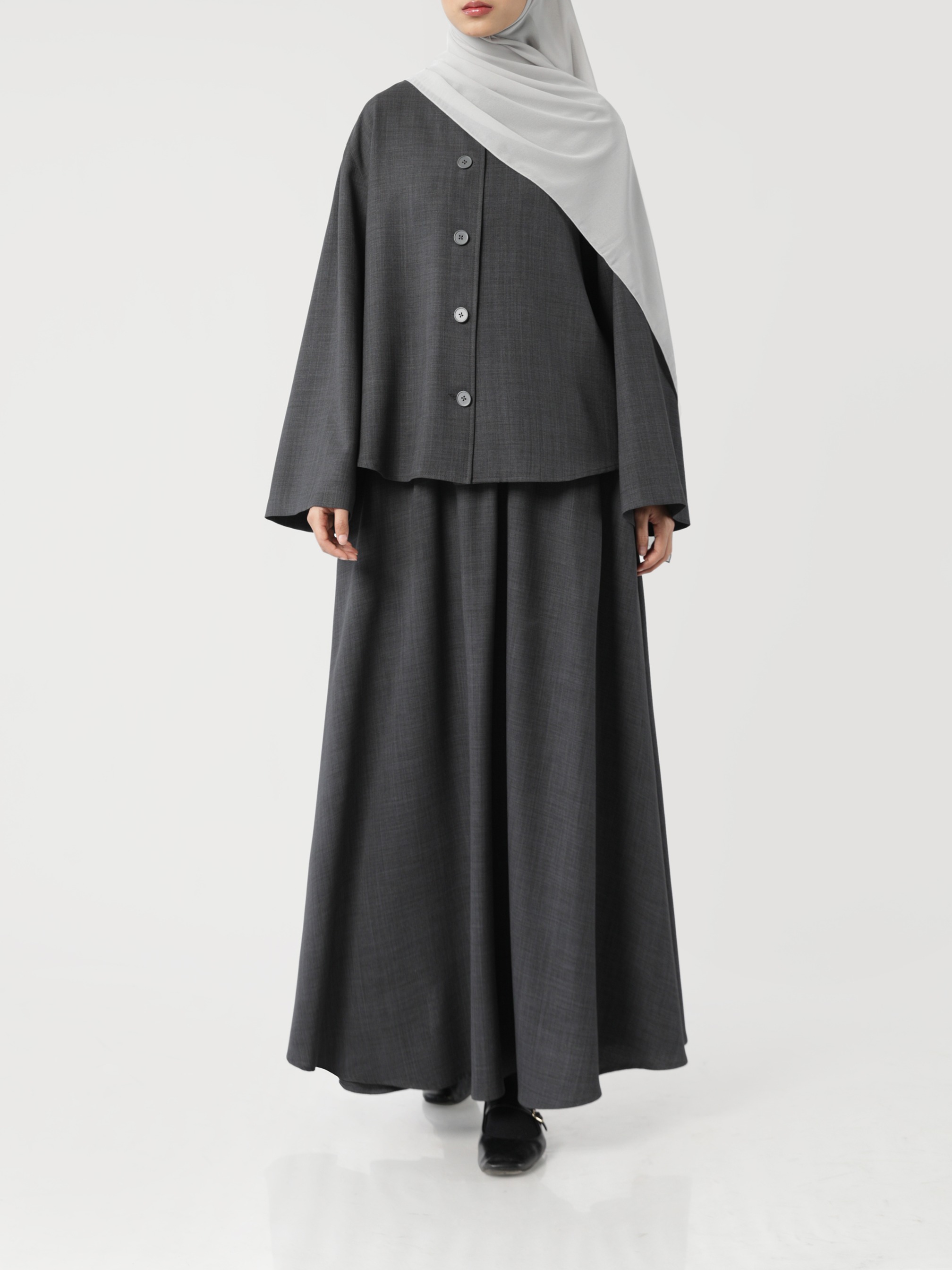 Sabamodest Button Loose Shirt & Flowing Skirt