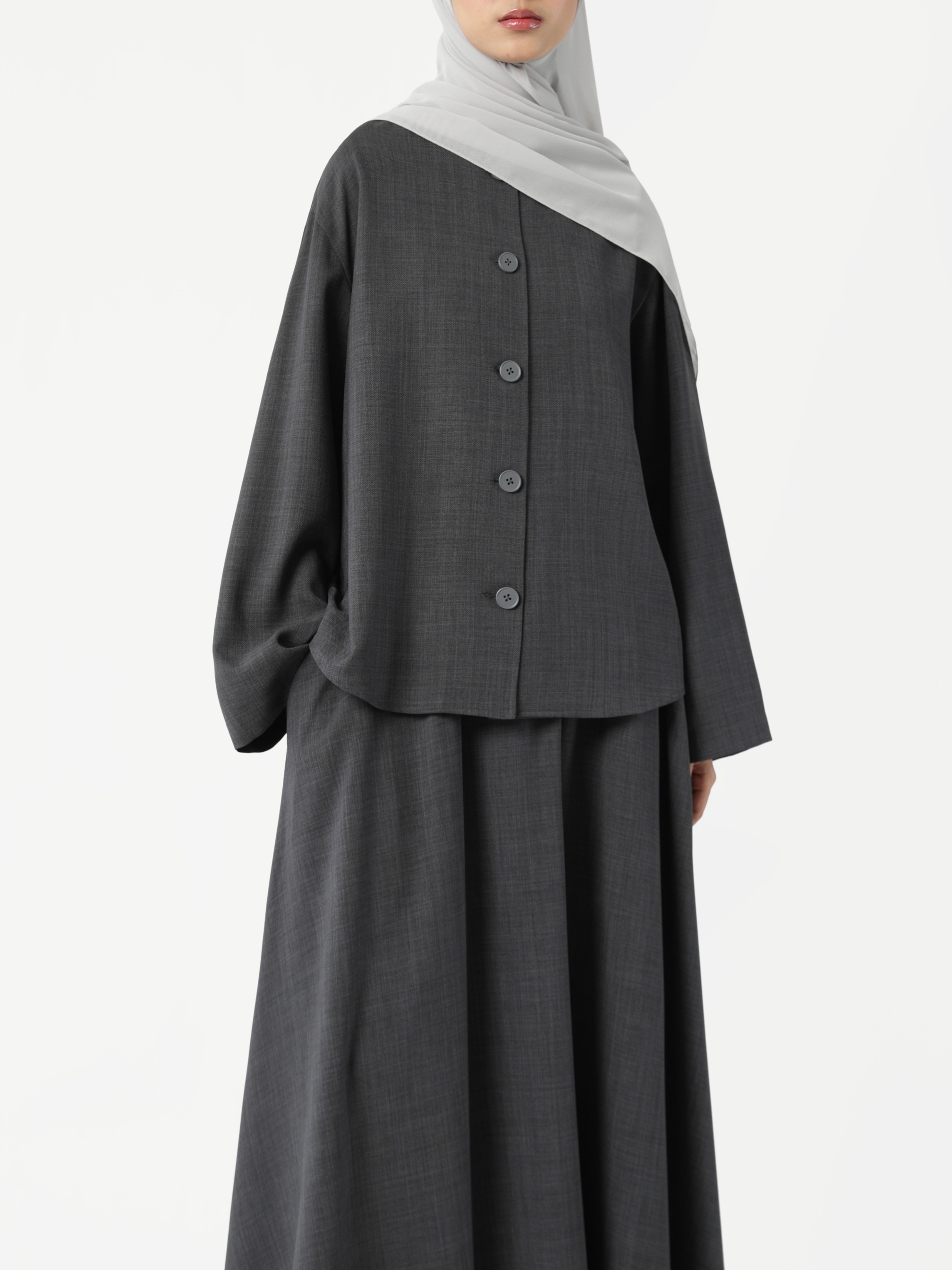 Sabamodest Button Loose Shirt & Flowing Skirt