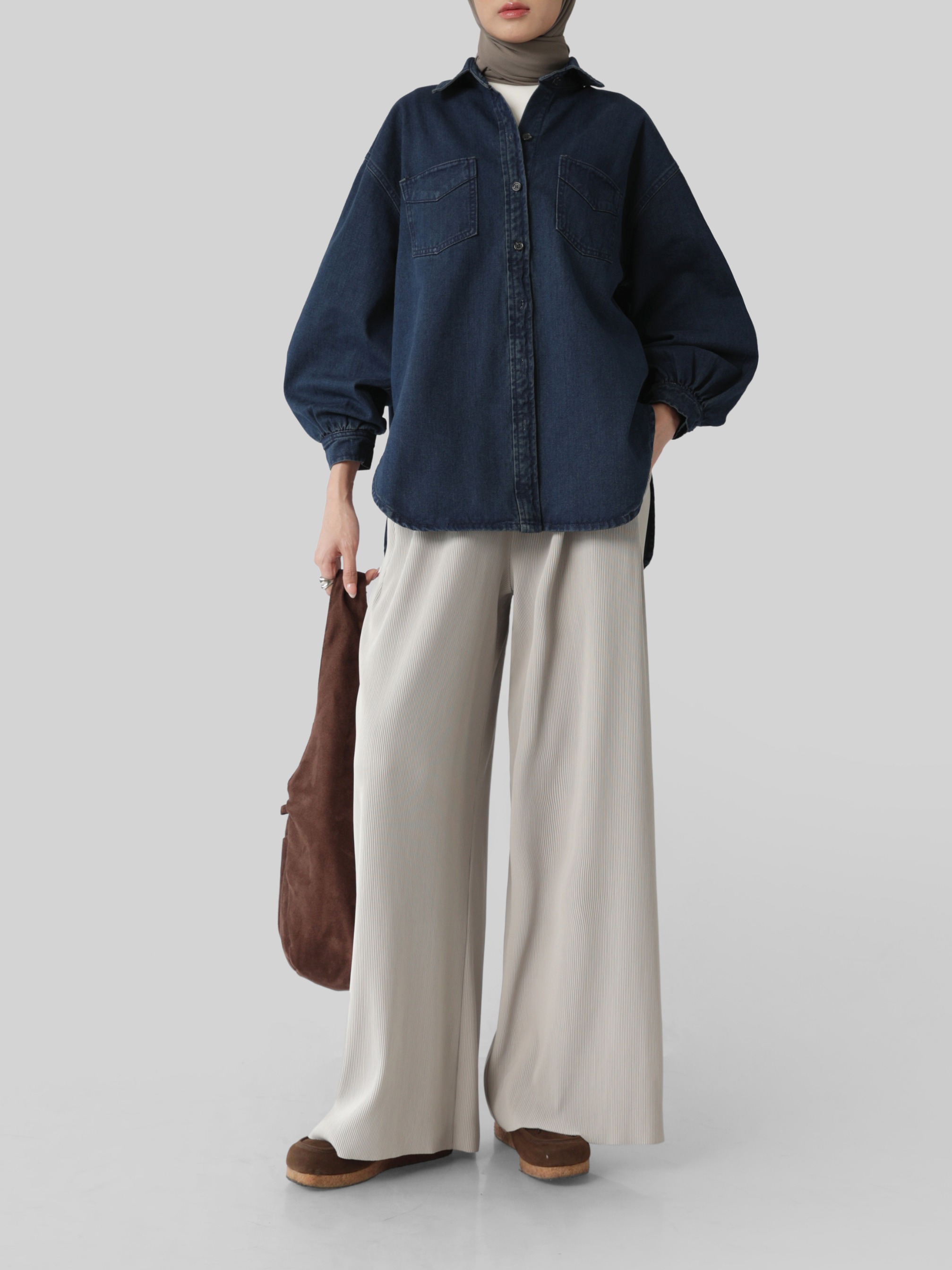 Sabamodest Puffy Denim Shirt
