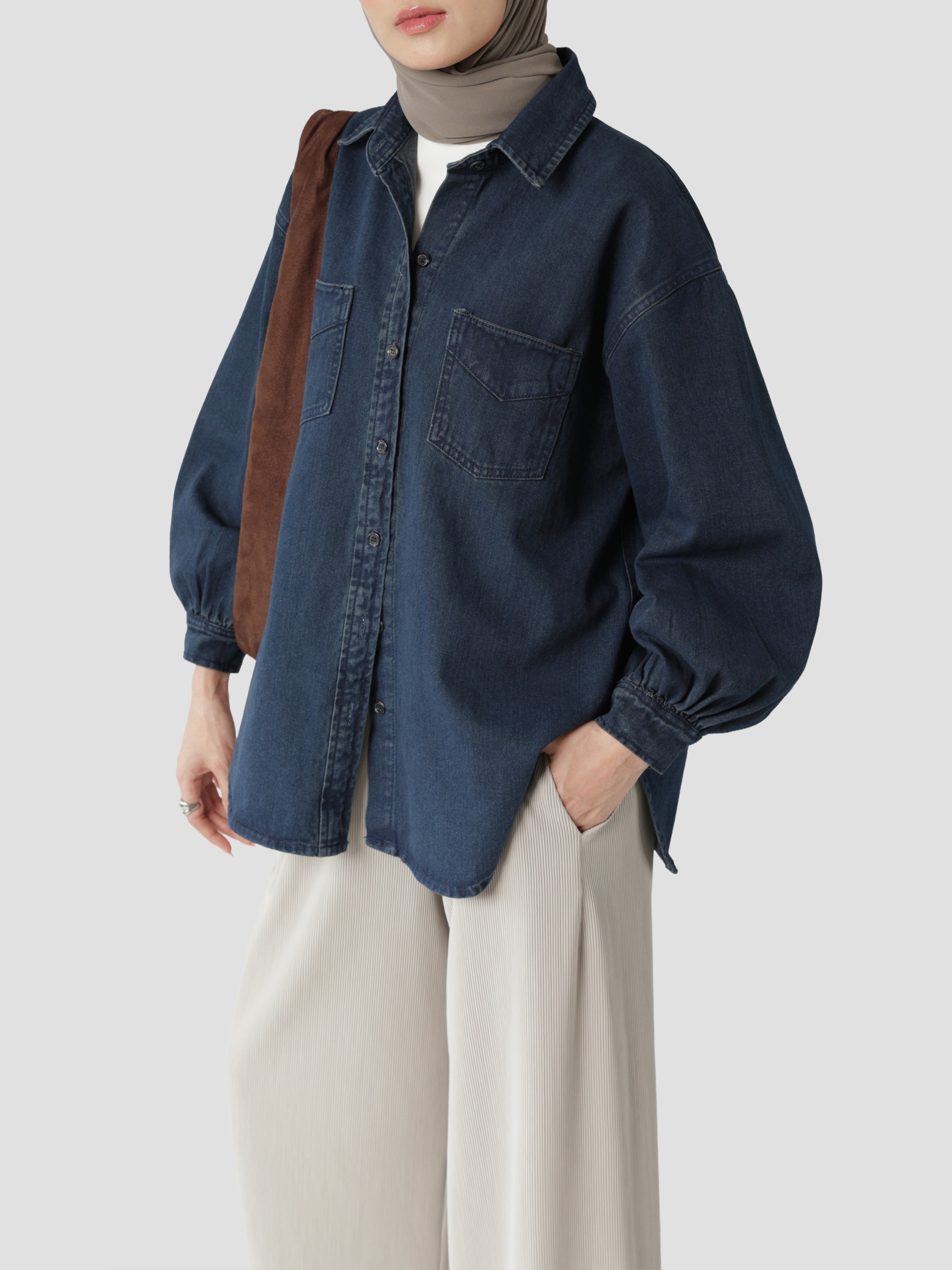 Sabamodest Puffy Denim Shirt