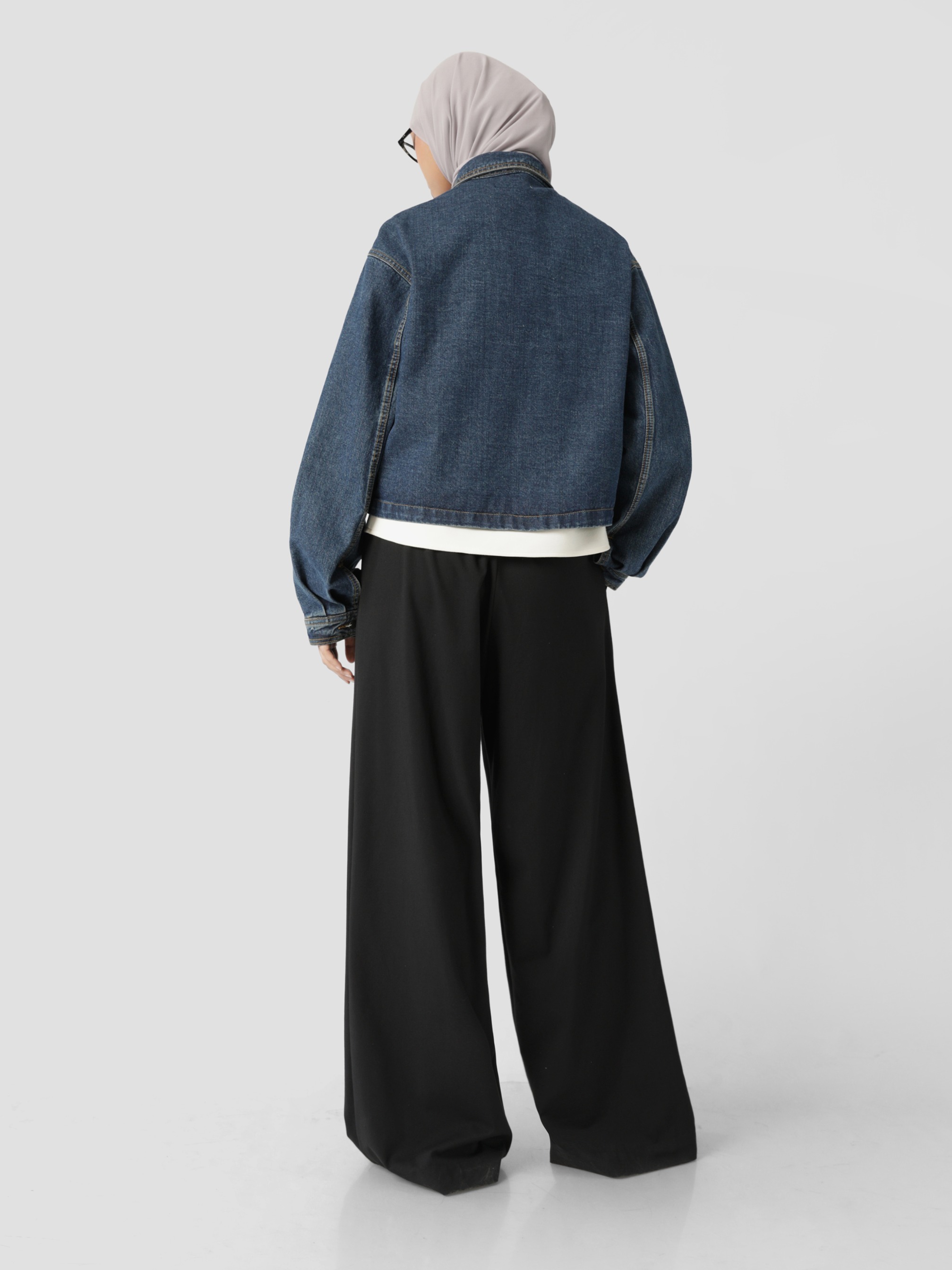 Sabamodest Denim Crop Shirt Jacket