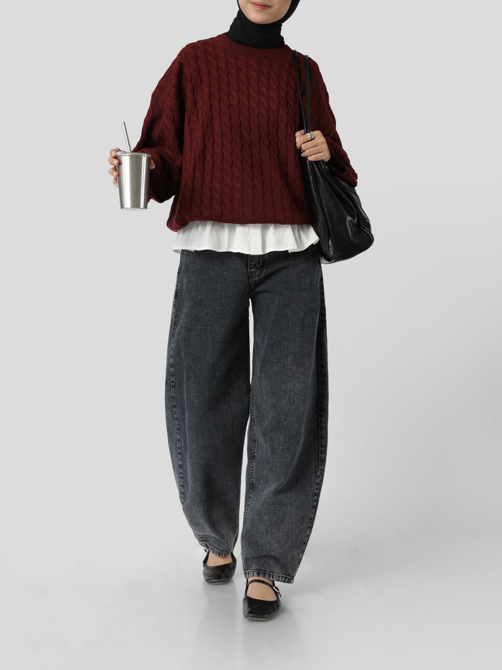 Sabamodest Puffy Knit Sweater with Extender