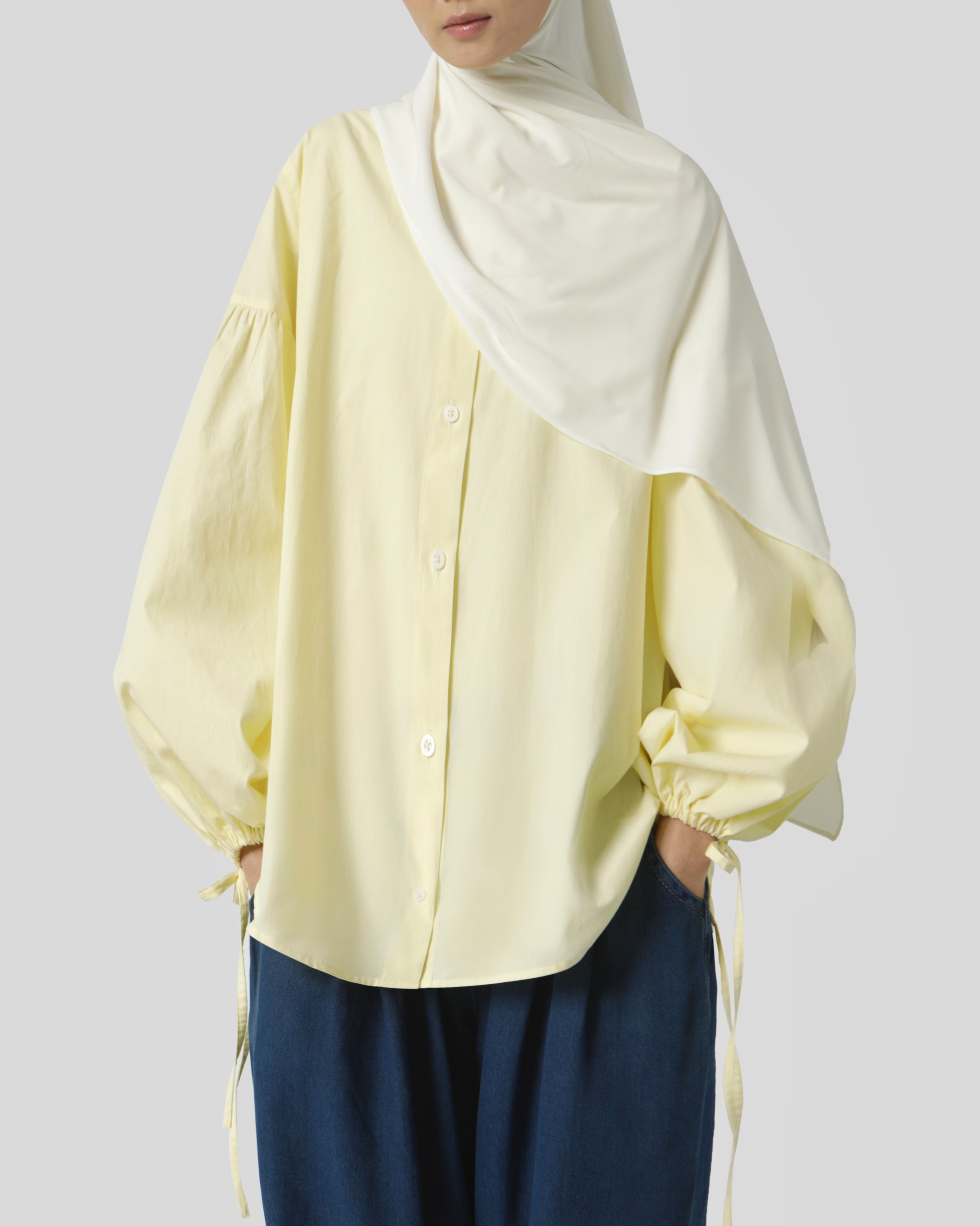 Sabamodest Puffy Tie Shirt