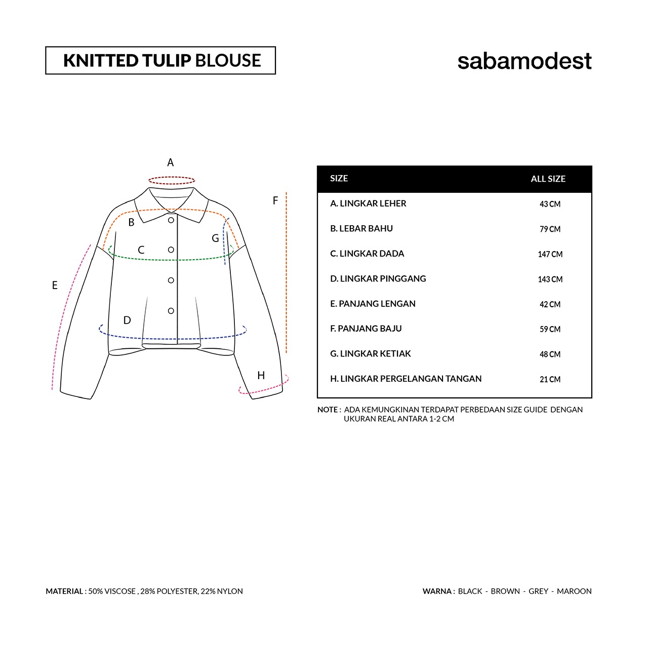 Sabamodest Knitted Tulip Blouse