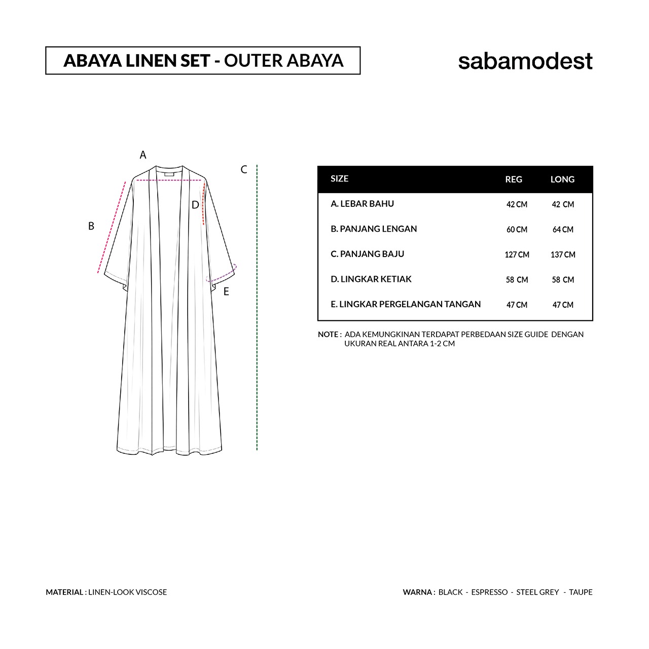 Sabamodest Abaya Linen Set