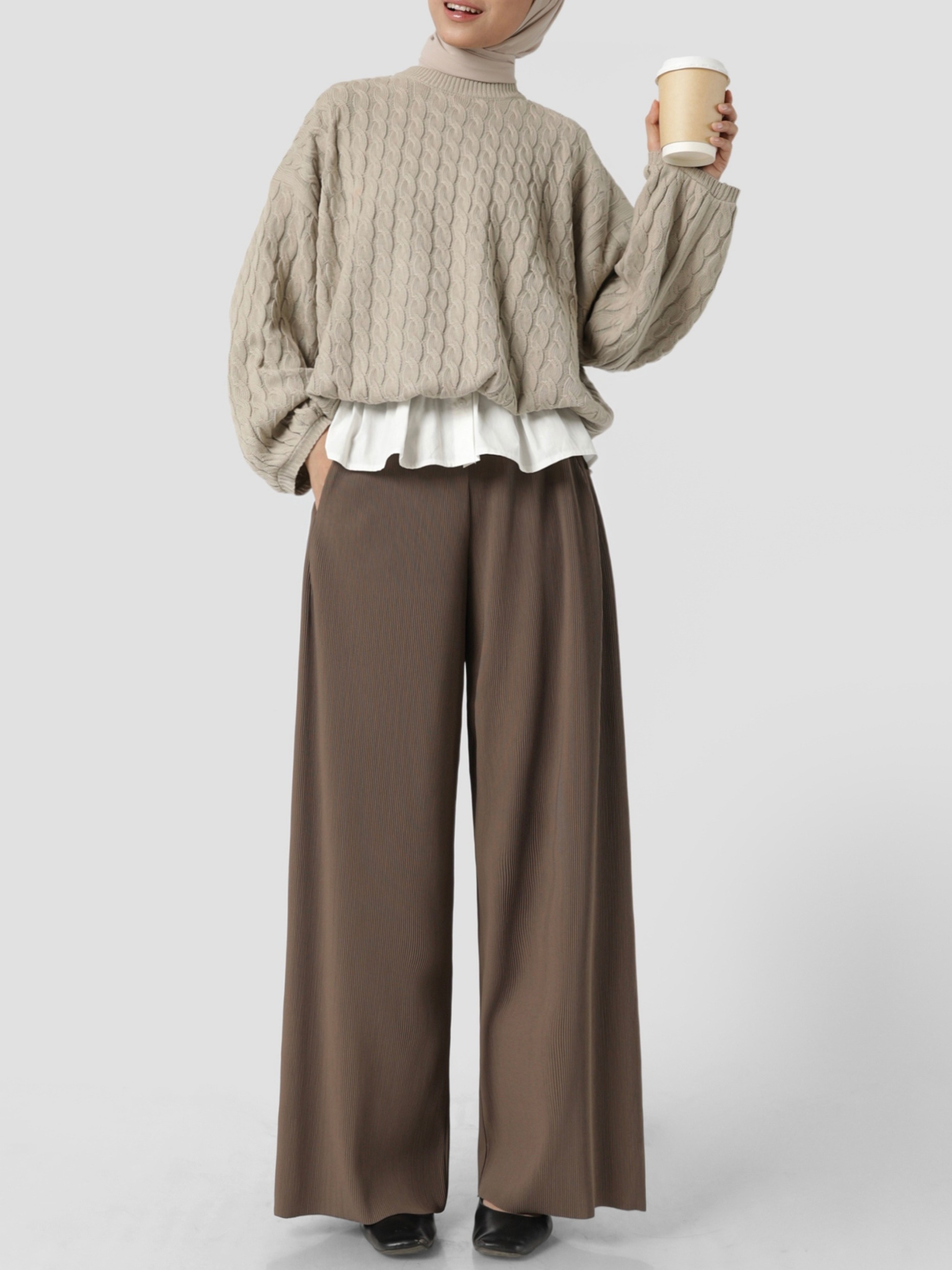 Sabamodest Puffy Knit Sweater with Extender
