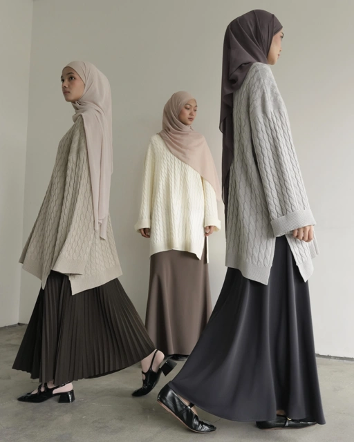 Image of Sabamodest Cable Knit Long Sweater