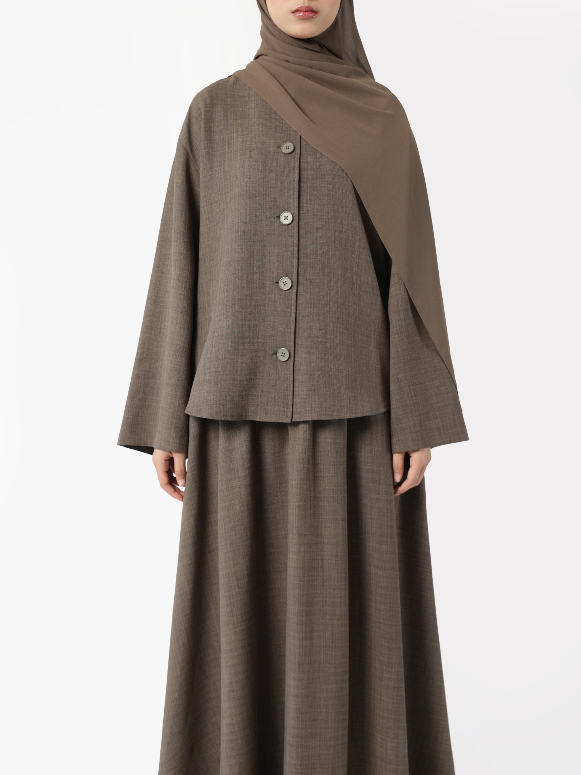 Sabamodest Button Loose Shirt & Flowing Skirt