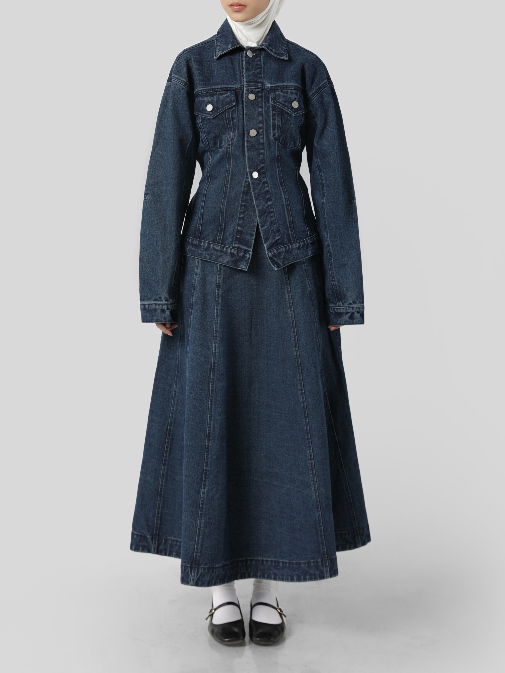 Sabamodest Slim Waist Denim Jacket