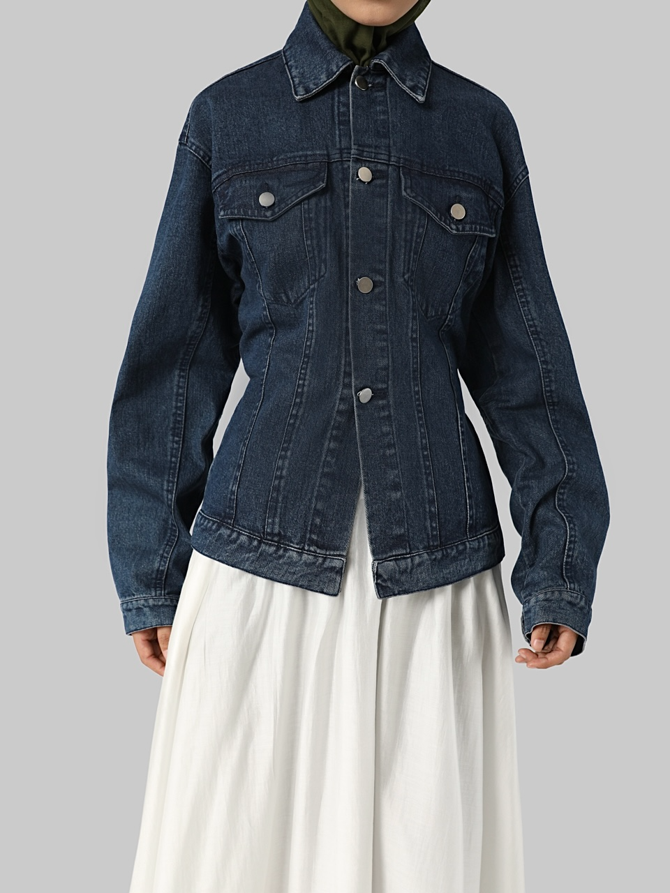 Sabamodest Slim Waist Denim Jacket