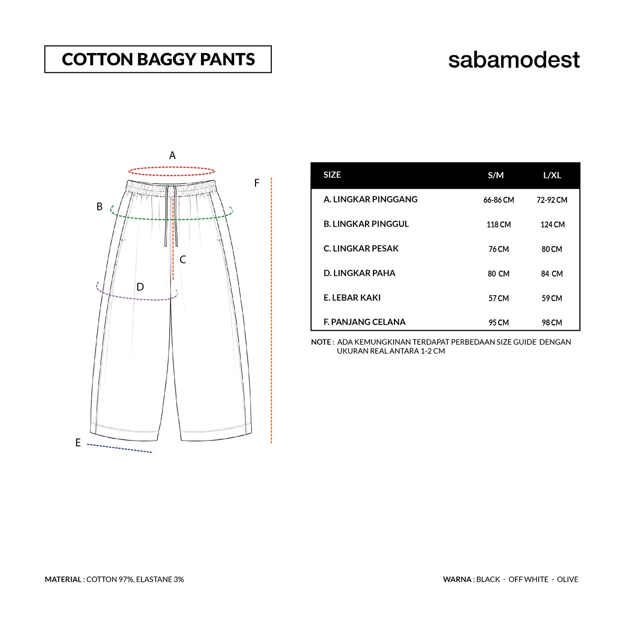 Sabamodest Cotton Baggy Pants