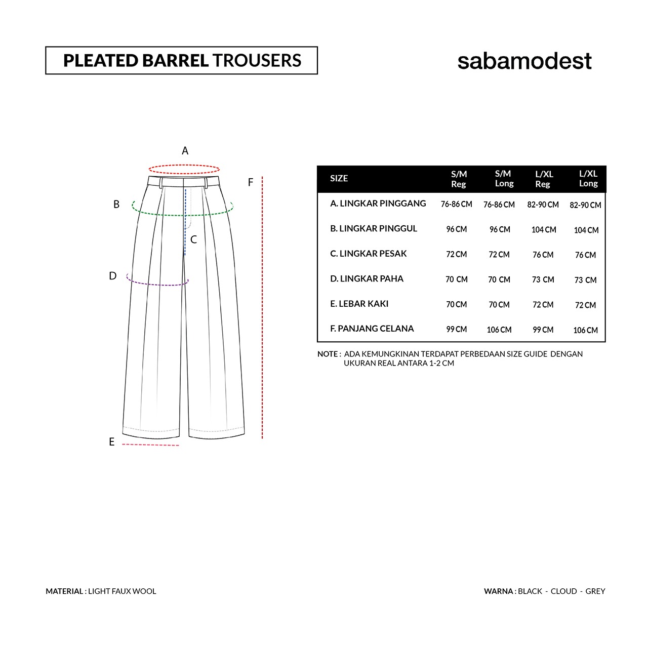 Sabamodest Pleated Barrel Trousers