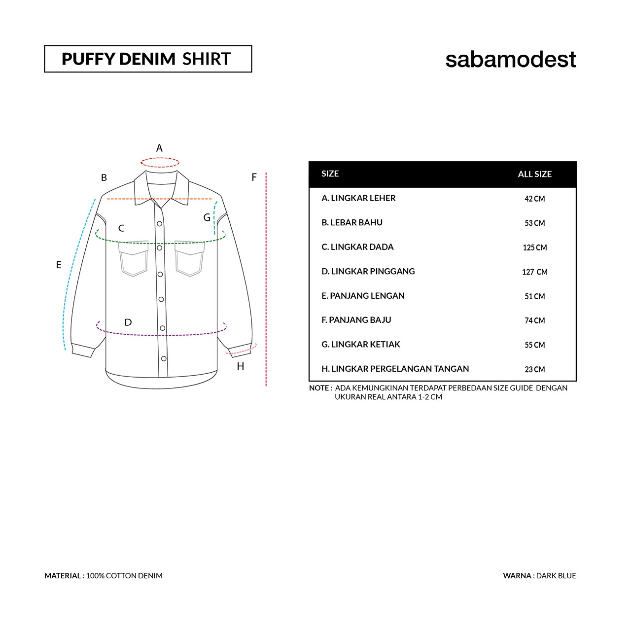Sabamodest Puffy Denim Shirt