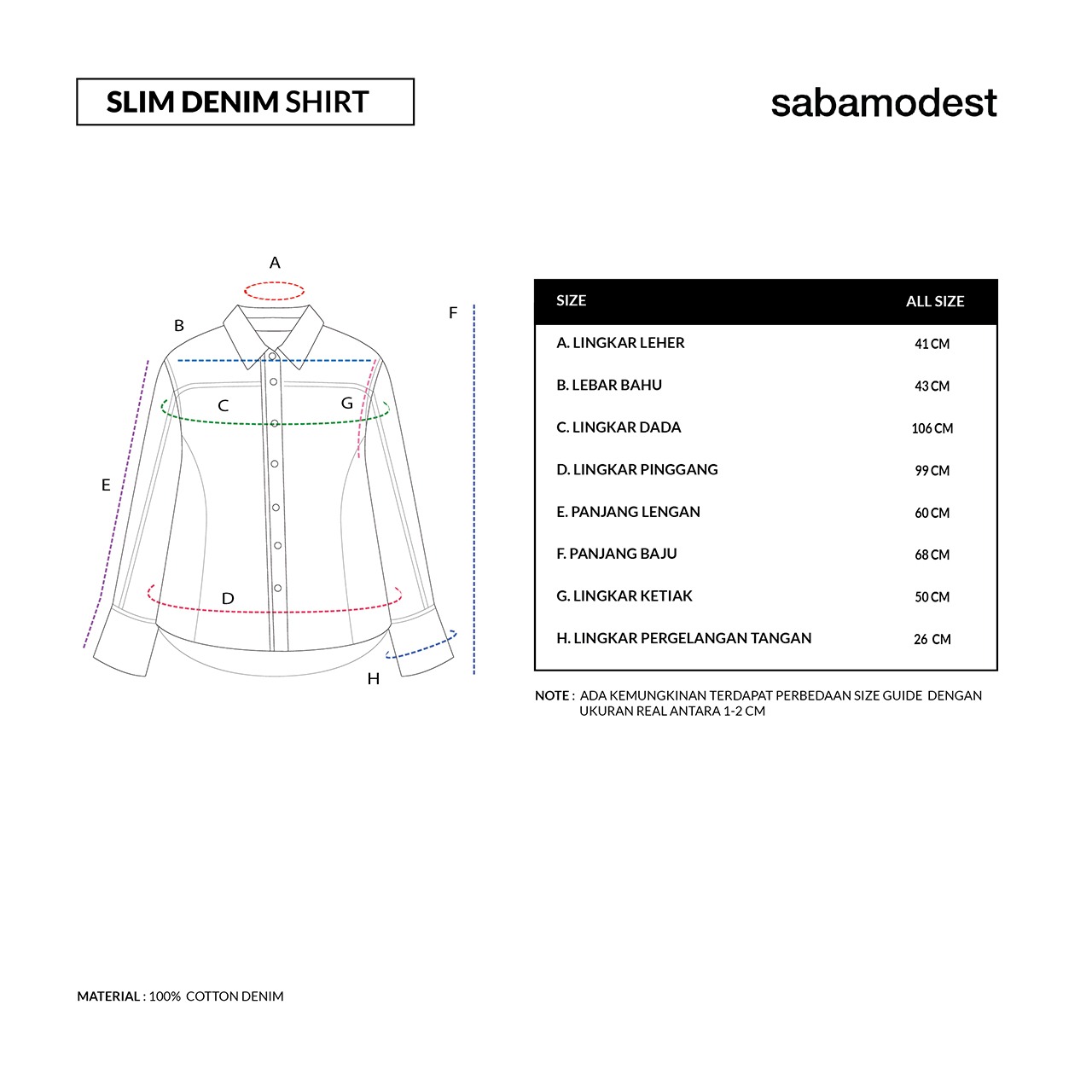 Sabamodest Slim Denim Shirt