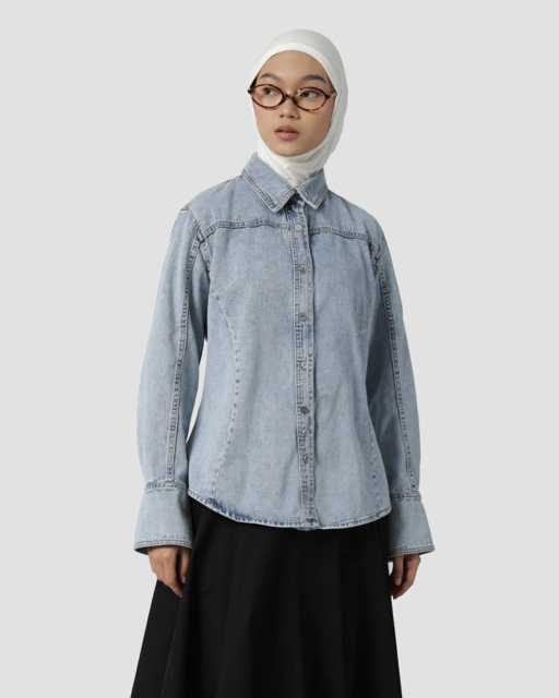 Image of Sabamodest Slim Denim Shirt