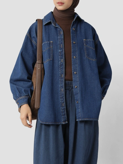 Image of Sabamodest Puffy Denim Shirt