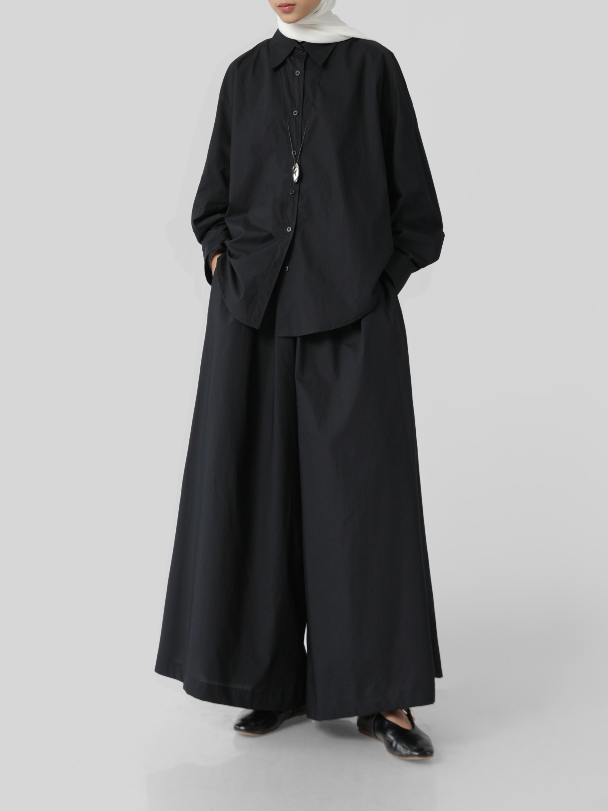 Sabamodest Poplin Loose Shirt & Adjustable Skirt Pants