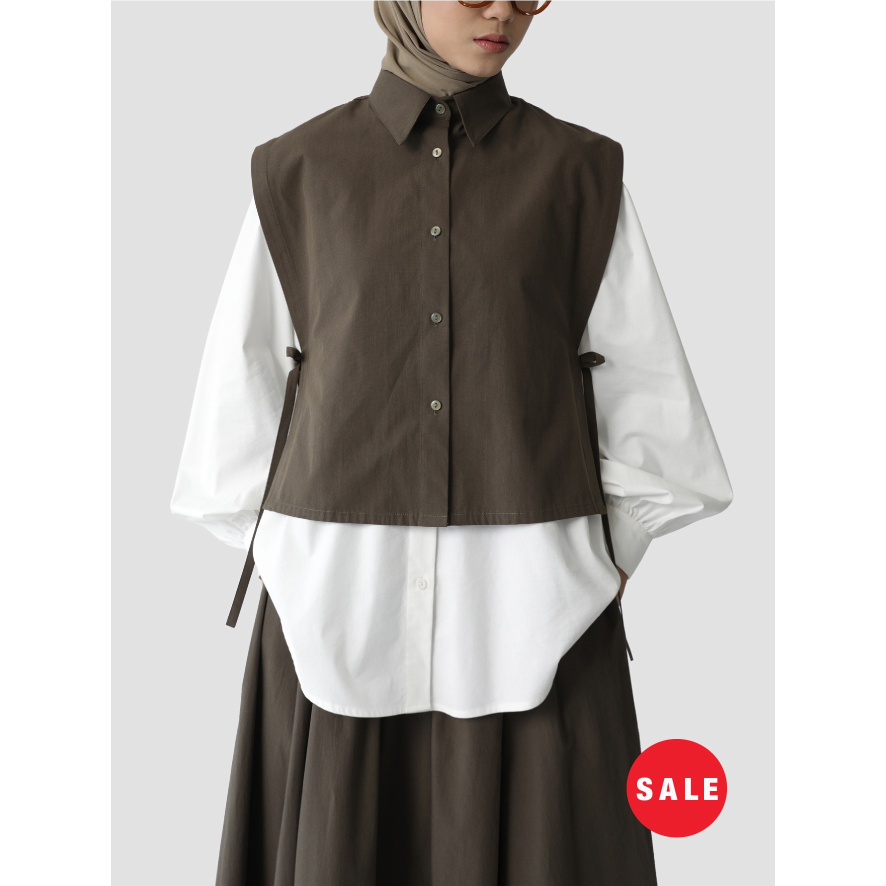 SALE Sabamodest Poplin Vest