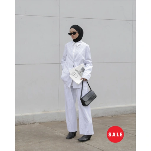 Image of SALE Sabamodest Cotton & Linen Lapelless Blazer