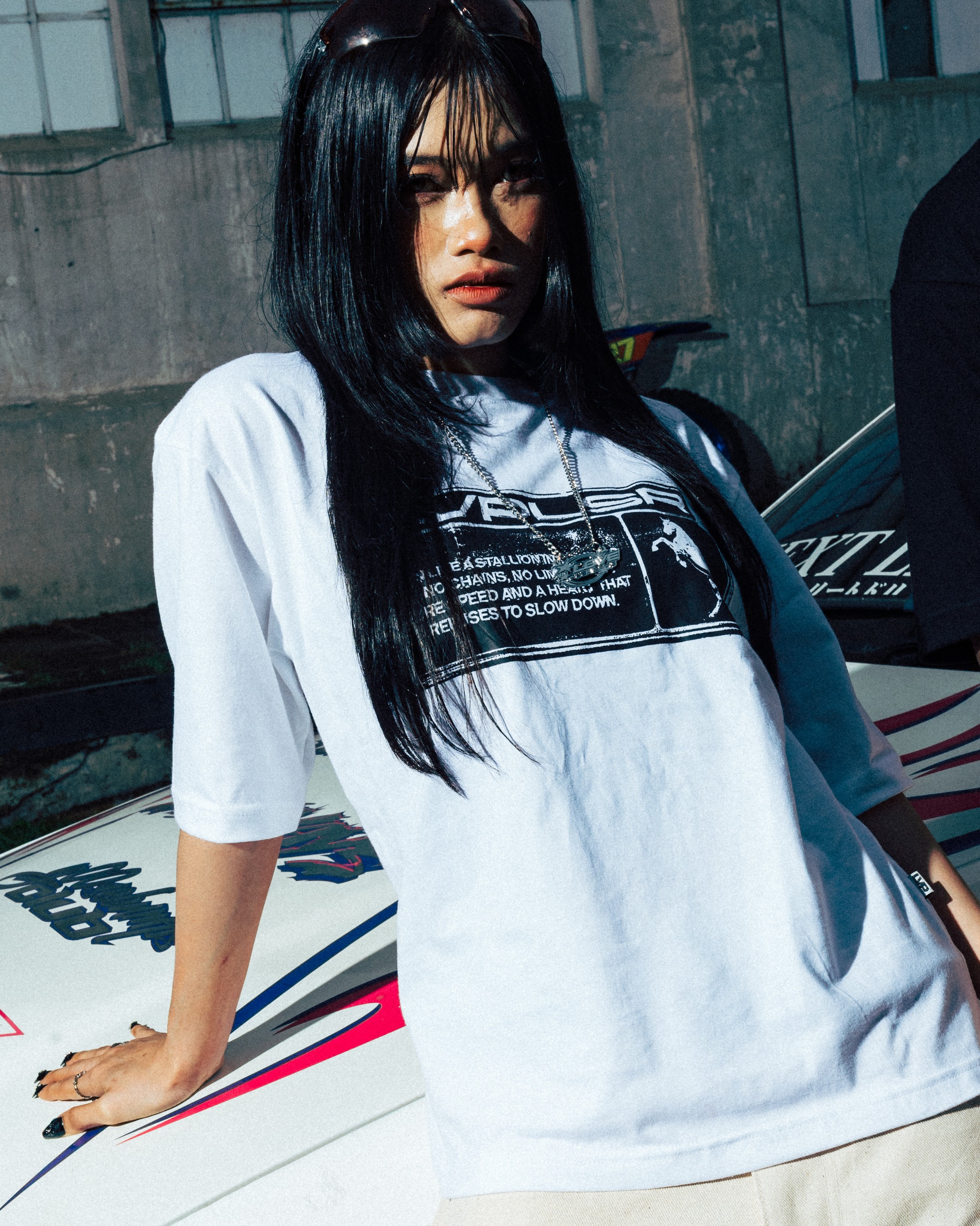 LVP - Boxy Oversize Tshirt - White Statement