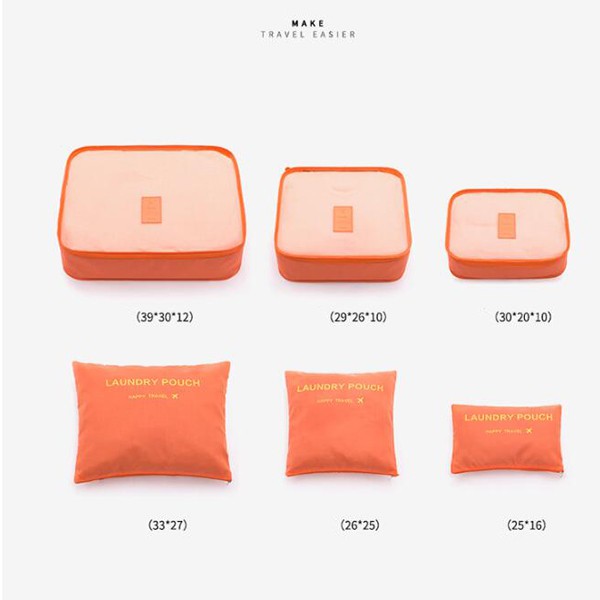 Tas Travel Organizer Baju Pakaian Shampoo Kosmetik 6 in 1