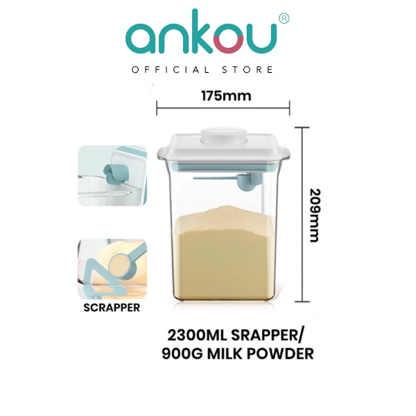 Ankou - Toples Susu Bubuk / Makanan Air Tight 2300ml