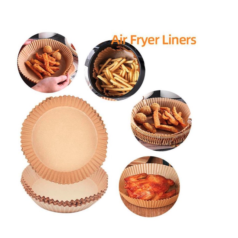 Kertas Alas Air Fryer Isi 50pcs Anti Lengket Tahan Minyak Ukuran 16cm
